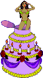 Gif animé joyeux anniversaire gateau sexy
